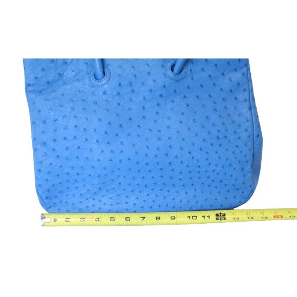 🔥 WH Petronela Blue Ostrich Handbag with Dust Bag - Luxurious Exotic Leather 🔥 - Picture 7 of 16